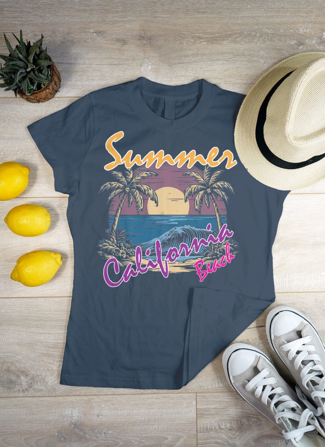 T-shirt à imprimé graphique, manches courtes et col rond, haut décontracté